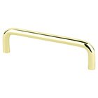 4" Centers Uptown Appeal Pull in Polished Brass