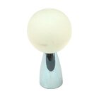 Polyester Sphere Knob in Clear Matte with Polished Chrome Base