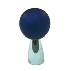 Polyester Sphere Knob in Cobalt Blue Matte with Polished Chrome Base
