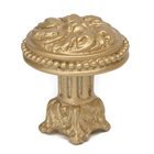 1 1/2" Diameter Large Knob with Column Base in Soft Gold