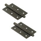Solid Brass 2 1/2" x 1 11/16" Mortise Cabinet Hinge with Ball Tips (Sold as a Pair) in Antique Nickel