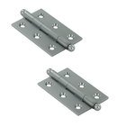 Solid Brass 2 1/2" x 1 11/16" Mortise Cabinet Hinge with Ball Tips (Sold as a Pair) in Brushed Chrome