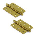 Solid Brass 2 1/2" x 2" Mortise Cabinet Hinge with Ball Tips (Sold as a Pair) in PVD Brass