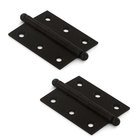 Solid Brass 2 1/2" x 2" Mortise Cabinet Hinge with Ball Tips (Sold as a Pair) in Oil Rubbed Bronze