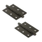 Solid Brass 2 1/2" x 2" Mortise Cabinet Hinge with Ball Tips (Sold as a Pair) in Antique Nickel