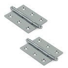 Solid Brass 2 1/2" x 2" Mortise Cabinet Hinge with Ball Tips (Sold as a Pair) in Polished Chrome