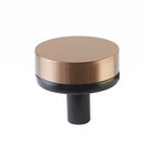 1 1/4" Conical Stem in Flat Black And Smooth Knob in Satin Copper