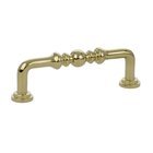 3 1/2" Centers Spindle Pull in Unlacquered Brass