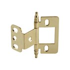 Partial Wrap Non-Mortise Decorative Butt Hinge with Minaret Finial in Polished Brass
