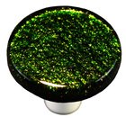 1 1/2" Diameter Knob in Light Metallic Green with Black base