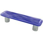 3" Centers Handle in White Swirl & Cobalt Blue with Aluminum base