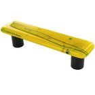 3" Centers Handle in Green & Sunflower Yellow with Black base