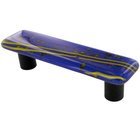 3" Centers Handle in Yellow & Cobalt Blue with Aluminum base