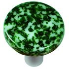1 1/2" Diameter Knob in Light Metallic Green & White with Black base