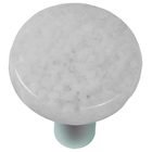 1 1/2" Diameter Knob in Clear & White with Aluminum base