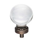 1-3/8" Diameter Glass Cabinet Knob in Brushed Oil Rubbed Bronze