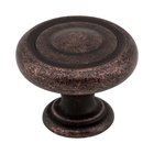1 1/4" Diameter Button Knob in Distressed Oil Rubbed Bronze