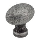 1 3/16" Football Knob in Distressed Antique Silver