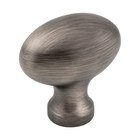 1 9/16" Football Knob in Brushed Pewter