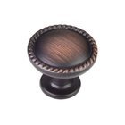 1 1/4" Diameter Knob with Rope Trim in Brushed Oil Rubbed Bronze