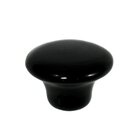 1 1/2" Porcelain Knob in Black