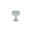 1 1/8" Solid Brass Round Disc Knob in Polished Chrome