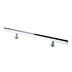 6" (152mm) 10.5" O/A Solid Brass Square Bar Pull in Polished Chrome