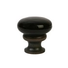 1 1/4" (32mm) Mushroom Glass Knob in Black/Oil Rubbed Bronze