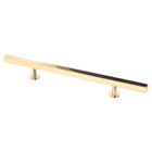 10" (254mm) Centers 14" O/A Square Solid Brass Bar Pull in Polished Brass