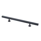6" (152mm) 10.5" O/A Solid Brass Square Bar Pull in Matte Black