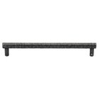 7 9/16" Centers Hammered Cabinet Pull in Vintage Black Iron