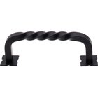 Twist 3 3/4" Centers with Backplates Bar Pull in Patine Black