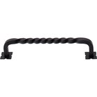 Square Twist 6" Centers with Backplates Bar Pull in Patine Black