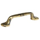 3 3/4" Centers Rounded Edge Pull in Oxidized Brass