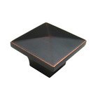 1 1/4" Long Square Knob in Brushed Oil Rubbed Bronze