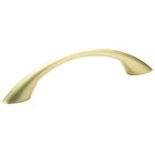 3 3/4" Centers Bow Pull with Flared Ends in Satin Brass