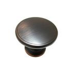 1 3/4" Diameter Knob with Beveled Accent in Brushed Oil Rubbed Bronze