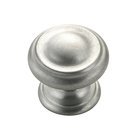1 1/8" Diameter Button Top Knob in Brushed Chrome