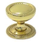 1 1/4" Flat Rope Knob in Polished Brass