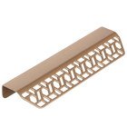 7 3/8" Long Woven Cane Pattern Edge Pull in Matte Gold