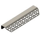 7 3/8" Long Woven Cane Pattern Edge Pull in Satin Nickel