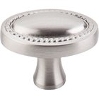 Oval Rope 1 1/4" Long Oval Knob in Brushed Satin Nickel