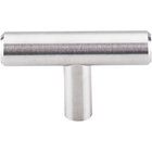 Solid T-Handle 2" Long Bar Knob in Brushed Stainless Steel