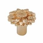 Large Sunflower Knob 1 1/8" in Polished Gold