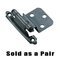 Amerock Cabinet Hinges - Self Closing Face Mount 3/8" Inset Hinge (Pair) in Wrought Iron