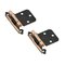 Amerock Cabinet Hinges - Self-Closing Face Mount, Variable Overlay Reverse Bevel Hinge (Pair) in Antique Copper