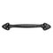 Richelieu Cabinet Hardware - 8 7/8" Long Front Mount Forged Iron Pull In Matte Black