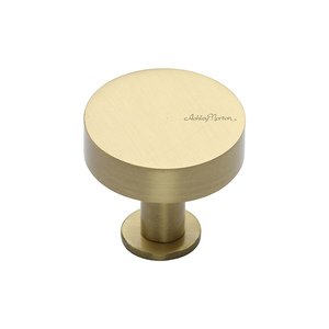 Ashley Norton Hardware - Solid Brass - 1 1/4" Disc Knob with Rosette