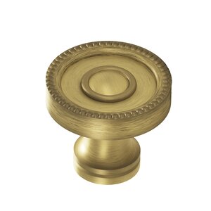 Colonial Bronze - Round Beaded Cabinet Knob Hand Finished