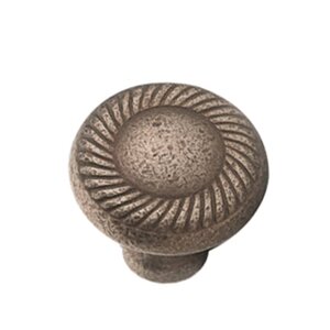 Colonial Bronze - Round Roped Cabinet Knob Hand Finished